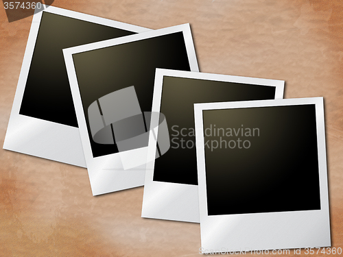 Image of Photo Frames Means Old Paper And Blank