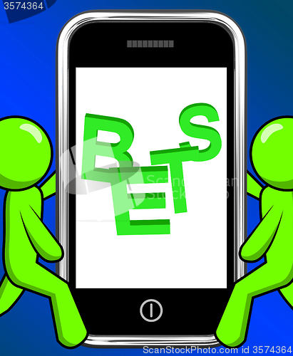 Image of Bets On Phone Displays Online Or Internet Gambling