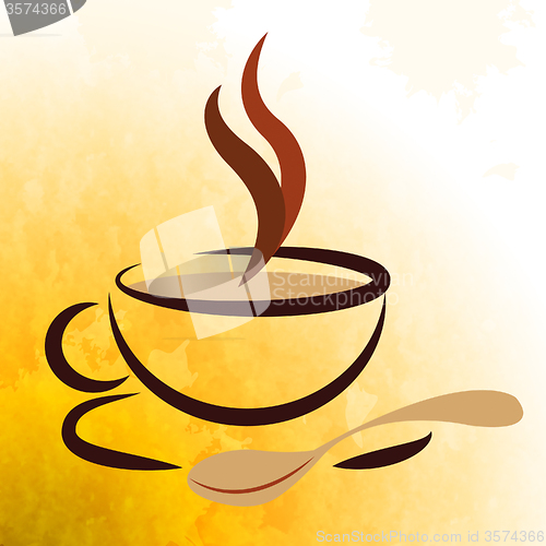 Image of Coffee Beverage Represents Caffeine Cafe And Cafeteria