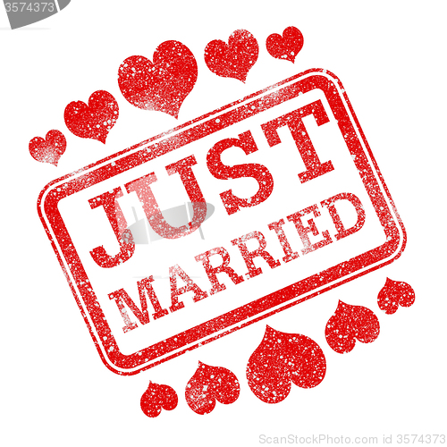 Image of Just Married Means Tenderness Devotion And Wed