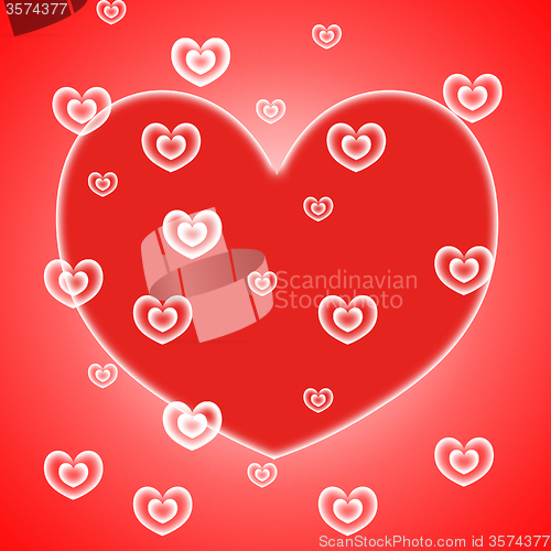 Image of Background Hearts Represents Valentines Day And Abstract