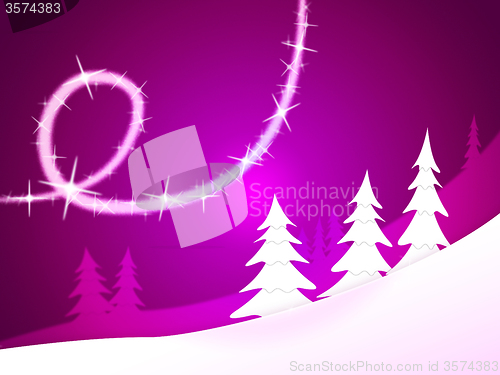 Image of Xmas Tree Represents New Year And Holiday