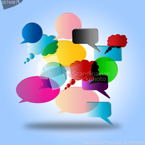 Image of Speech Bubble Indicates Speak Dialogue And Speaking