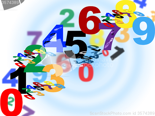 Image of Maths Counting Means Numerical Number And Template