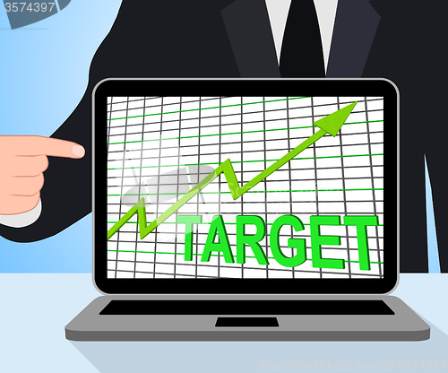 Image of Target Chart Graph Displays Hit Or Hitting Targets