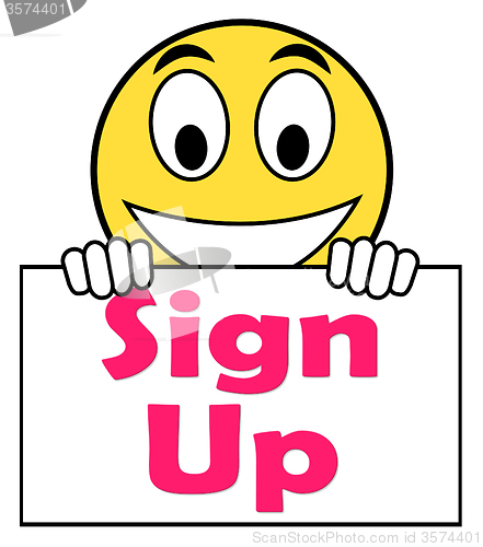 Image of Sign Up On Sign Shows Register Online