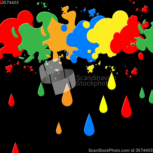 Image of Splash Paint Represents Blots Backgrounds And Blotch
