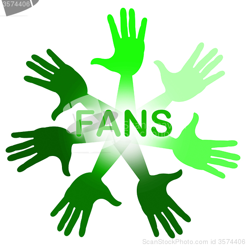 Image of Fans Hands Indicates Social Media And Arm