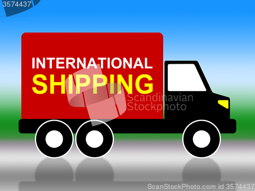Image of International Shipping Indicates Across The Globe And Globalisat