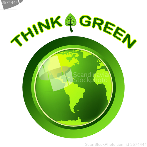 Image of Eco Green Represents Think About It And Conservation