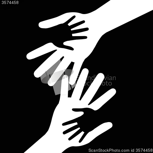Image of Holding Hands Indicates Black Together And Kid