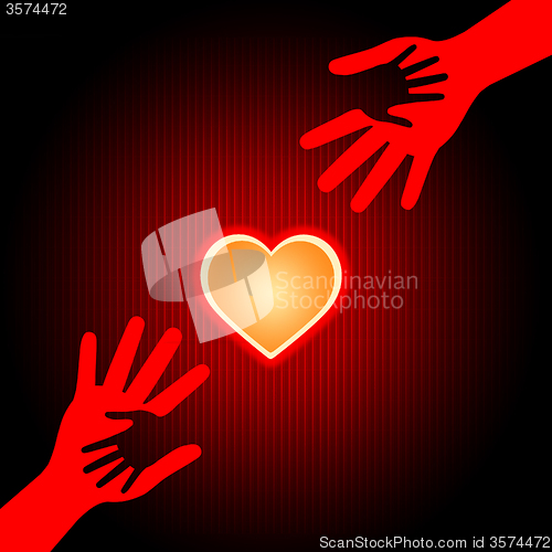 Image of Holding Hands Means Valentine\'s Day And Affectionate