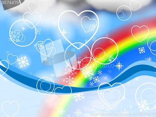 Image of Background Rainbow Represents Valentine\'s Day And Abstract