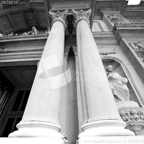 Image of abstract old column in the  country  of europe italy and marble 