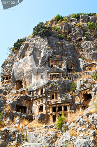 Image of myra in turkey europe old   tomb stone