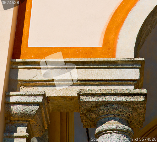 Image of abstract old column in the  country  of europe italy and marble 