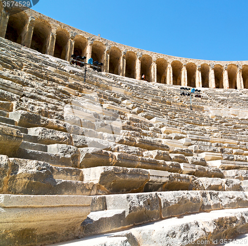 Image of in turkey europe aspendos the old theatre abstract texture of st