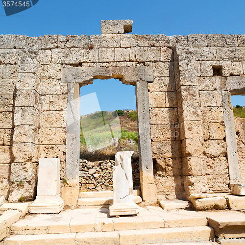 Image of  in  perge old construction asia turkey the column  and the roma