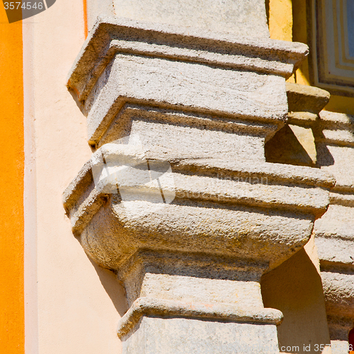 Image of abstract old column in the  country  of europe italy and marble 