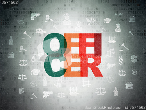 Image of Law concept: Officer on Digital Paper background