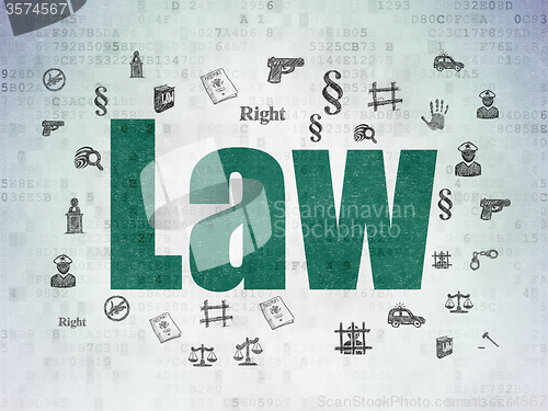 Image of Law concept: Law on Digital Paper background