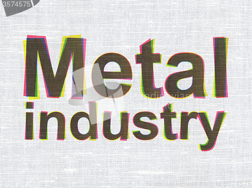 Image of Industry concept: Metal Industry on fabric texture background