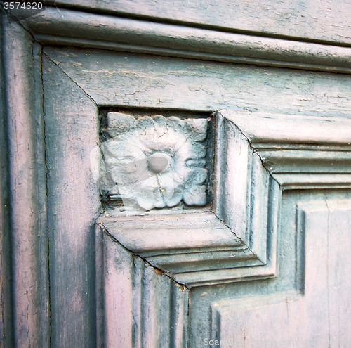Image of  cross traditional   door    in italy   ancian wood and   tradit