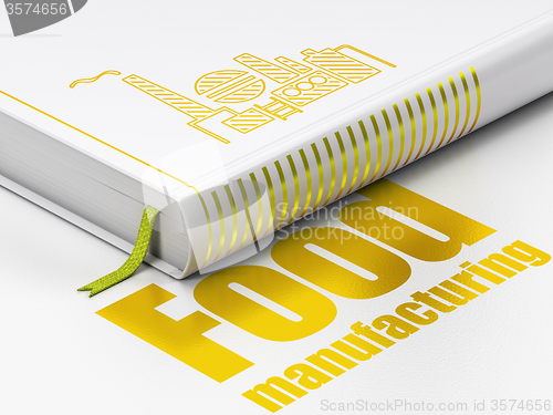 Image of Industry concept: book Oil And Gas Indusry, Food Manufacturing on white background