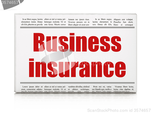 Image of Insurance concept: newspaper headline Business Insurance