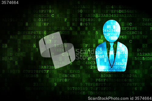 Image of Law concept: Business Man on digital background