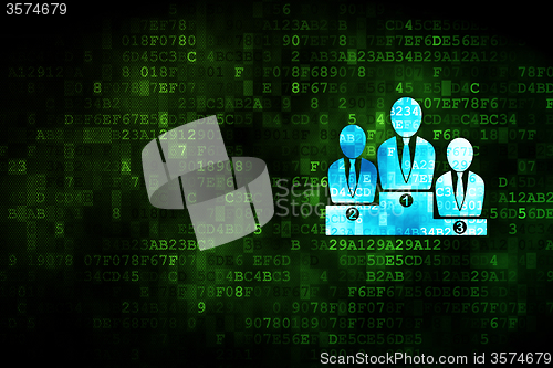 Image of Law concept: Business Team on digital background