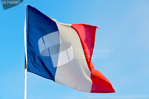 Image of french    in the blue sky  france  colour and wave