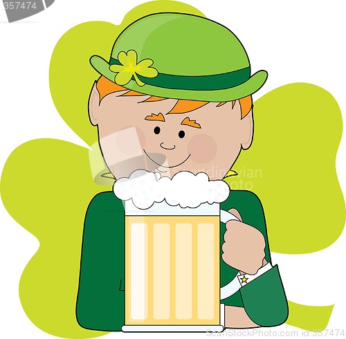 Image of Leprechaun and Beer