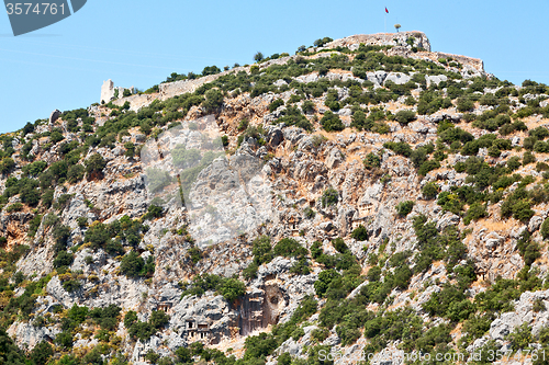 Image of  in  myra turkey europe   indigenous tomb stone