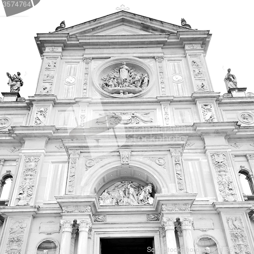 Image of  exterior old architecture in italy europe milan religion       