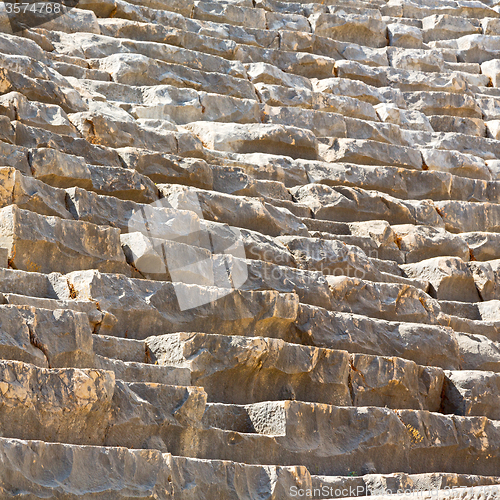 Image of   in turkey europe myra  the old theatre abstract texture of ste