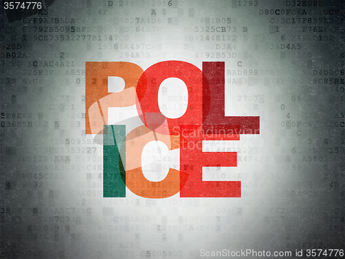 Image of Law concept: Police on Digital Paper background