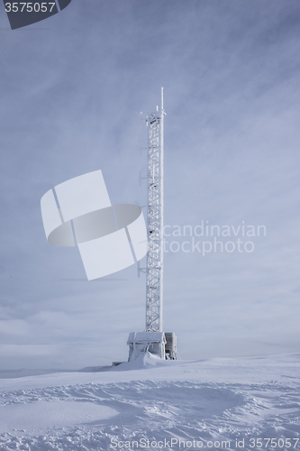 Image of Frozen communication tower