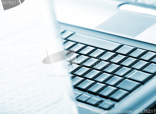 Image of Modern and stylish laptop. 