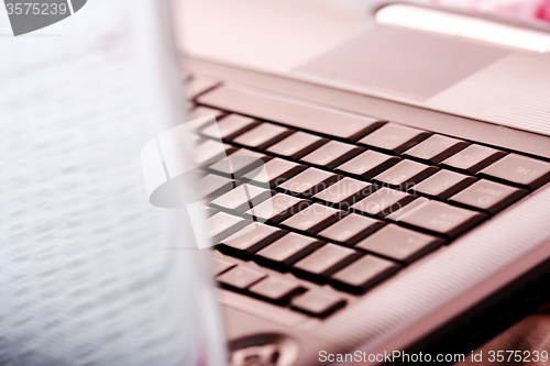 Image of Modern and stylish laptop. 