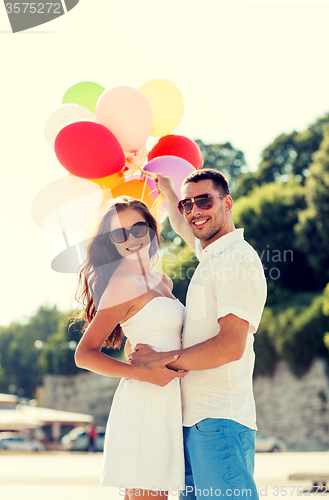 Image of smiling couple in city