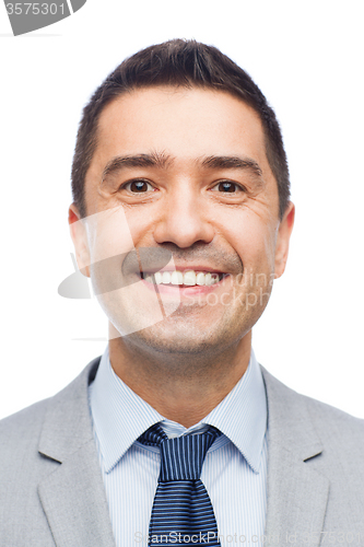 Image of happy smiling businessman in suit