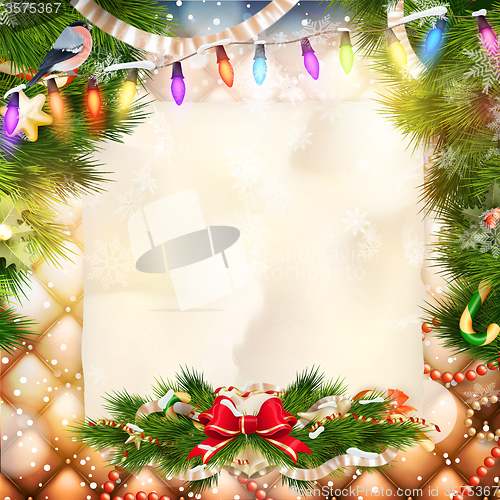 Image of Christmas greeting card. EPS 10