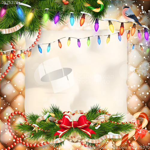 Image of Christmas greeting card. EPS 10