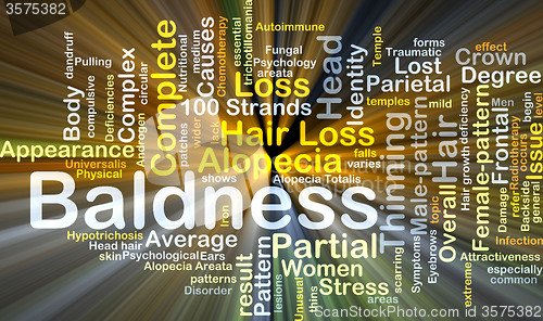 Image of Baldness background concept glowing