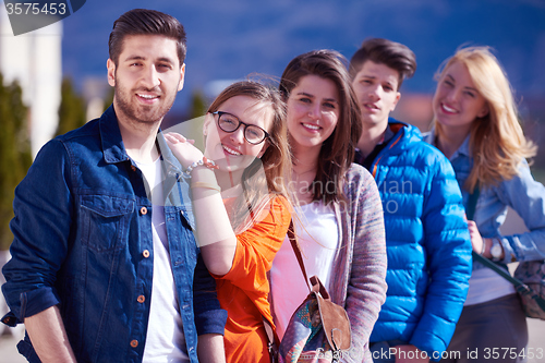Image of happy students group