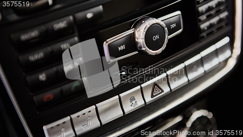 Image of Luxury car interior details.