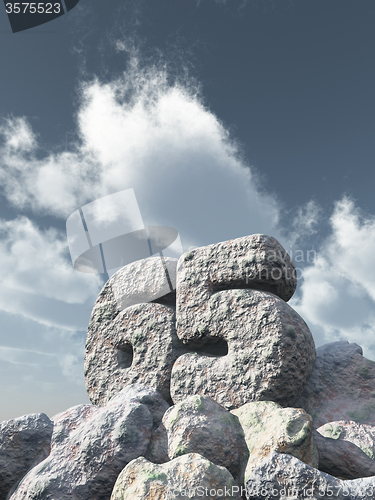 Image of number sixty five rock