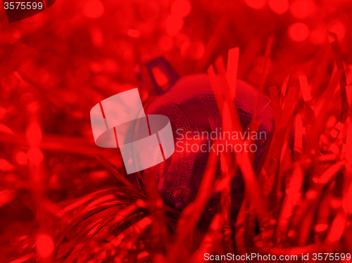 Image of Christmas bauble and tinsel