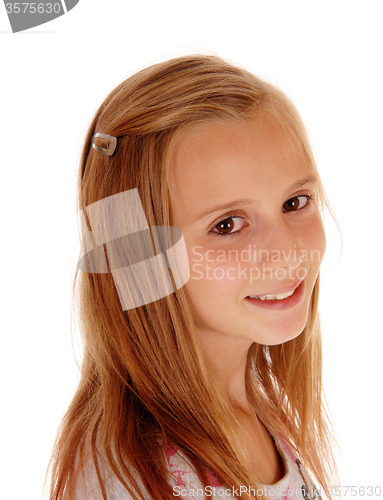 Image of Closeup head shoot of young girl.